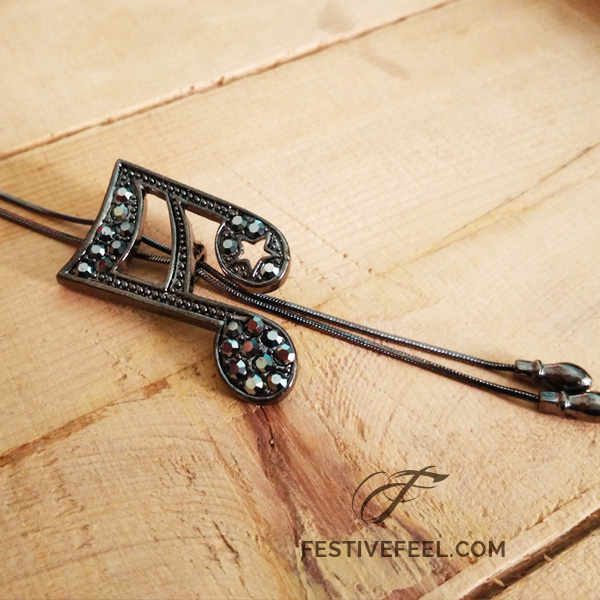 music charm pendant necklace