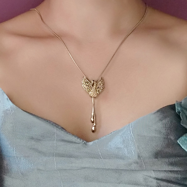 phenix bronze-pendant-necklace